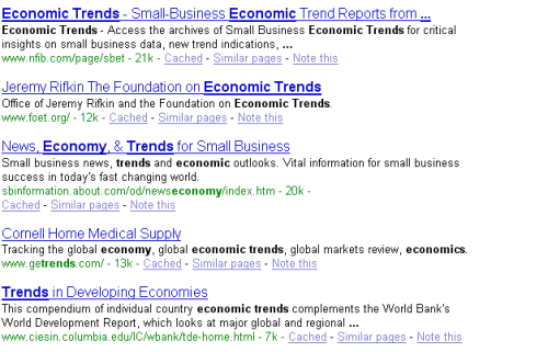 “trends in the economy”